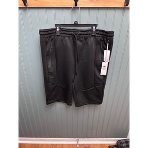 SOBK Men's Black Athletic Shorts Zip Pockets Drawstring Waist Size‎ XL